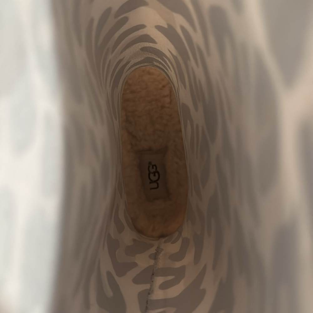 UGG Leopard Print Rain Boots in Brown and Black - Picture 10 of 12